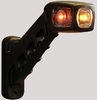LED Sido/Positionsljus i gummiarm 12-24v led L=185mm H=110mm Vit/Gul/Röd